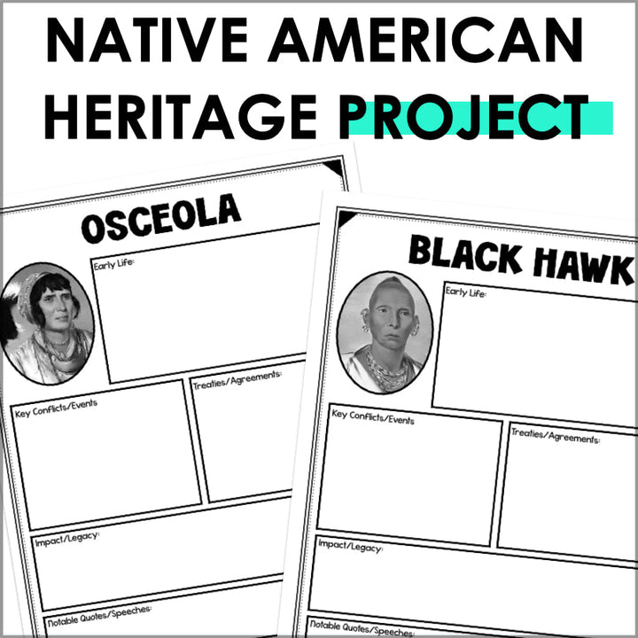Native American Heritage Month Research Project - Teacher Jeanell