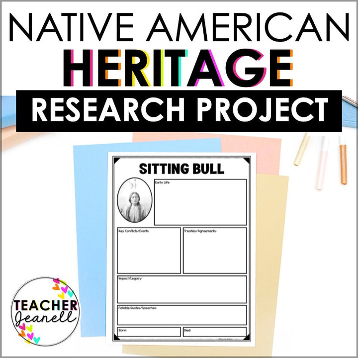 Native American Heritage Month Research Project - Teacher Jeanell