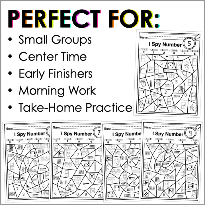 Number Sense 0-10 Color by Code Worksheets - Teacher Jeanell