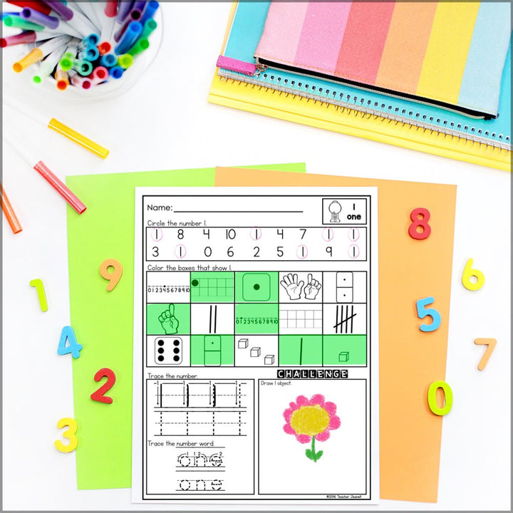 Number Sense Worksheets 0-10 - Teacher Jeanell