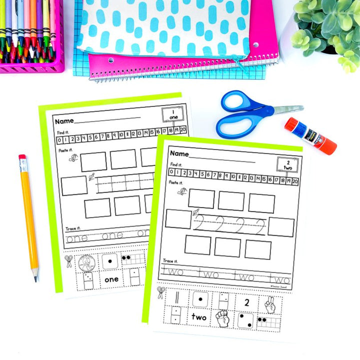 Number Sense Worksheets 0-20 - Teacher Jeanell