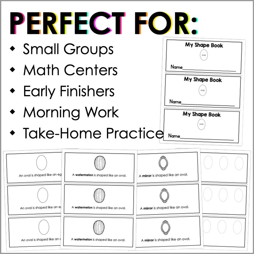 Oval | 2D Shapes Worksheets | Shape Recognition - Teacher Jeanell