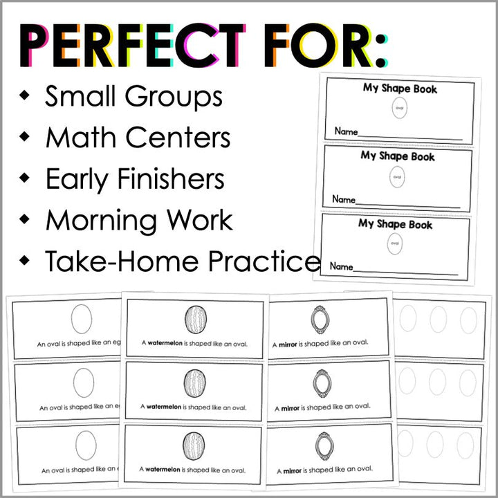 Oval | 2D Shapes Worksheets | Shape Recognition - Teacher Jeanell