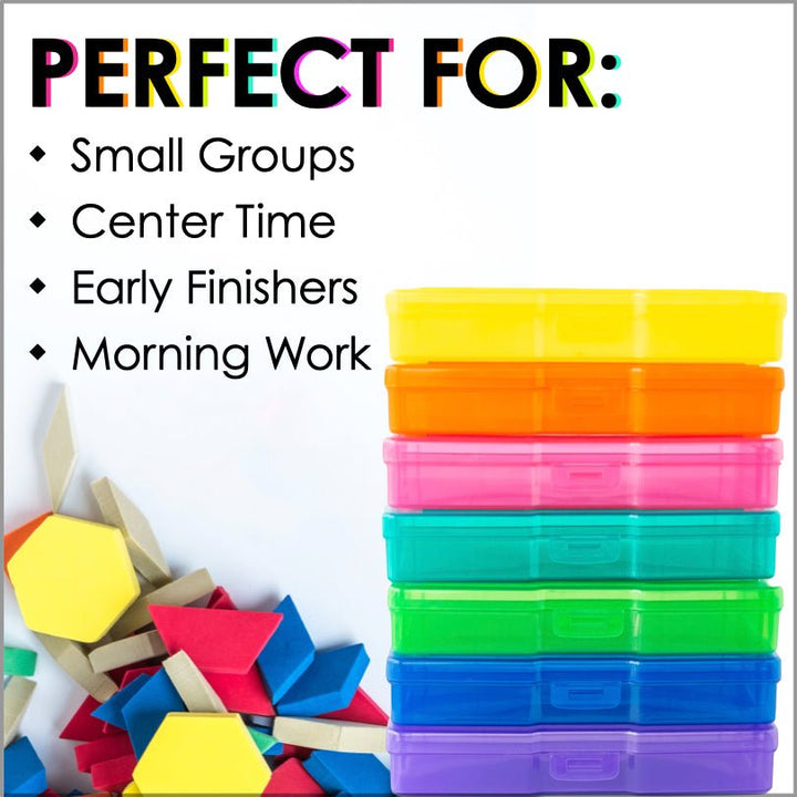Pattern Block Task Cards Seasons - Teacher Jeanell