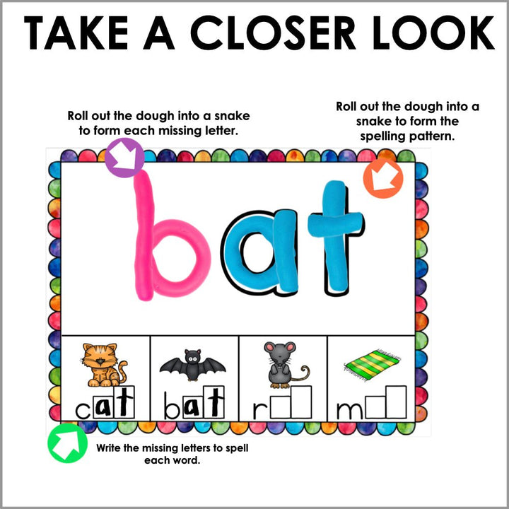 Phonics Playdough Mats Bundle 1 - Teacher Jeanell