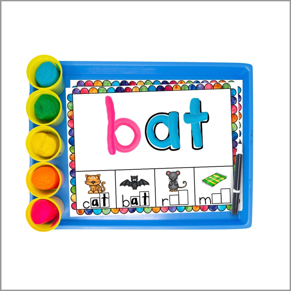 Phonics Playdough Mats Bundle 1 - Teacher Jeanell
