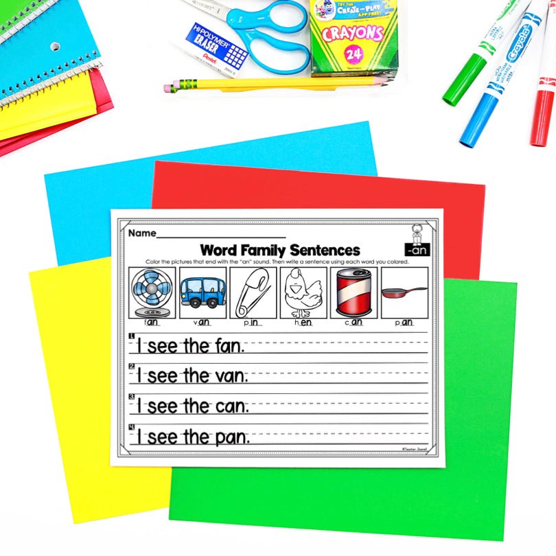 Phonics Writing CVC Words | CVC Word Families - Teacher Jeanell