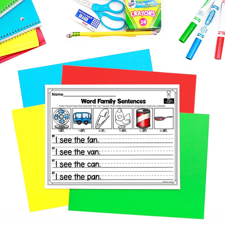 Phonics Writing CVC Words | CVC Word Families - Teacher Jeanell