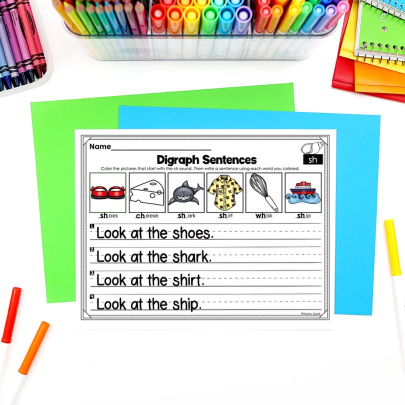 Phonics Writing Digraphs and Trigraphs (Three-Letter Blends) - Teacher Jeanell