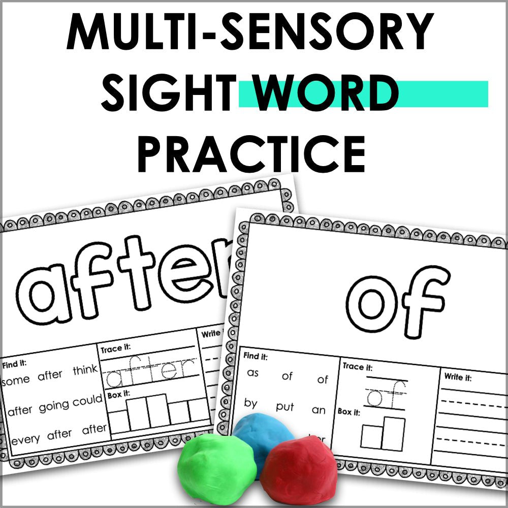 Playdough Mats First Grade Sight Words - Teacher Jeanell