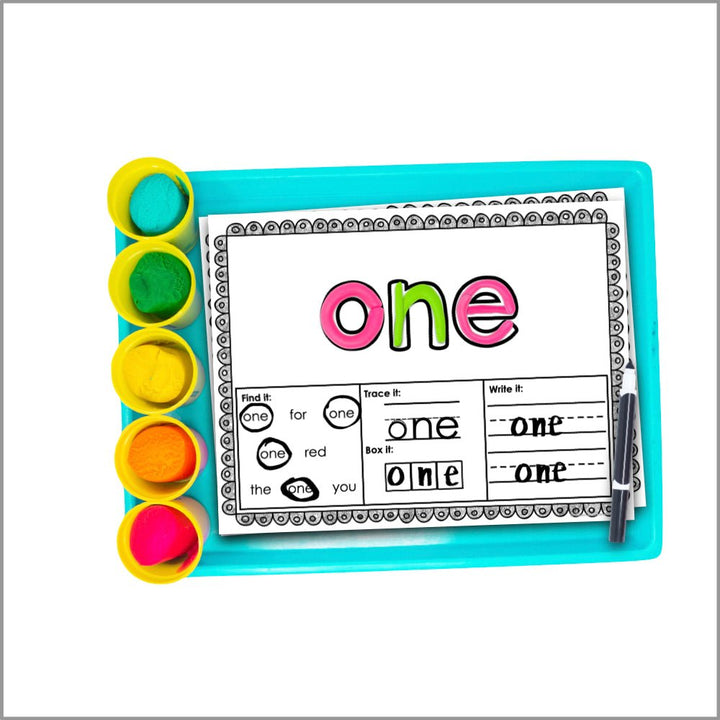 Playdough Mats PrePrimer Sight Words - Teacher Jeanell