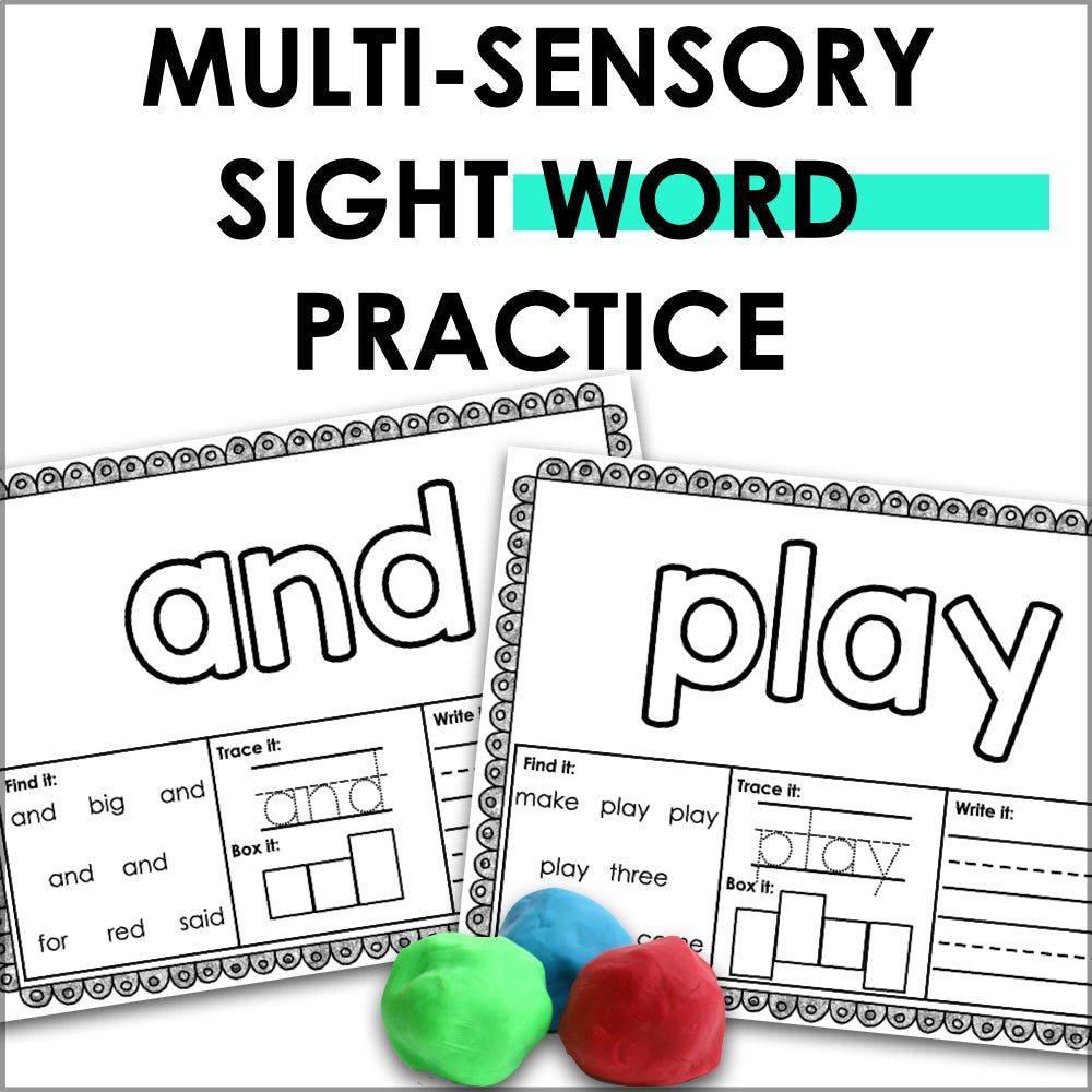 Playdough Mats PrePrimer Sight Words - Teacher Jeanell