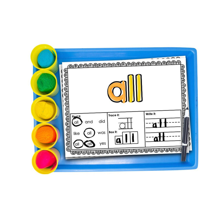 Playdough Mats Primer Sight Words - Teacher Jeanell