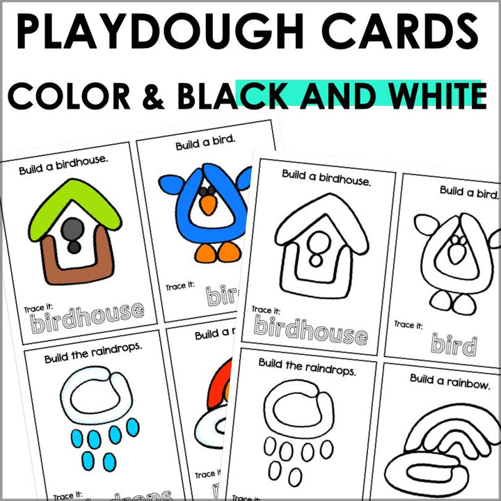 Playdough Task Cards Seasons - Teacher Jeanell