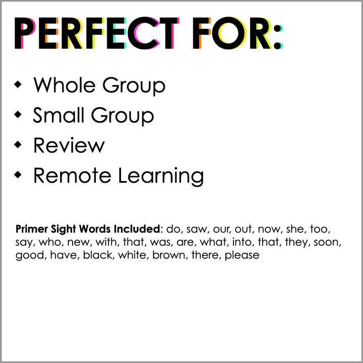 Primer Sight Word Powerpoint Trivia Game | Phonemic Awareness Game - Teacher Jeanell