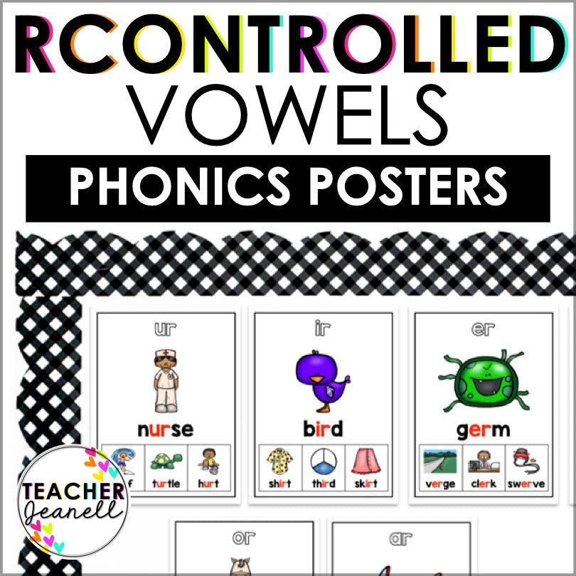 R-Controlled Vowel Posters | Phonics Posters | Sound Wall - Teacher Jeanell