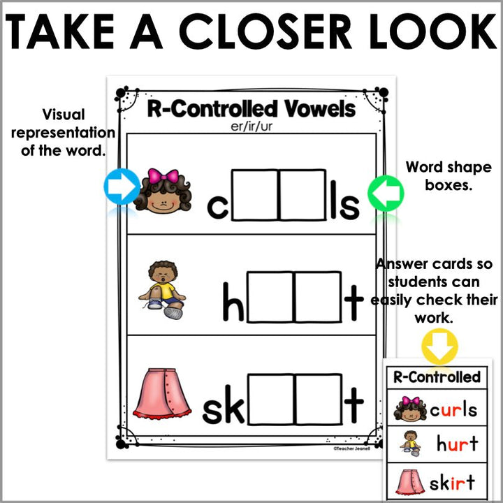 R-Controlled Vowels Magnetic Letter Activities | Literacy Center - Teacher Jeanell