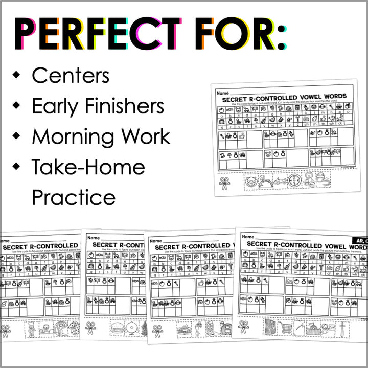 R-Controlled Vowels Secret Words | Phonemic Awareness Activity - Teacher Jeanell