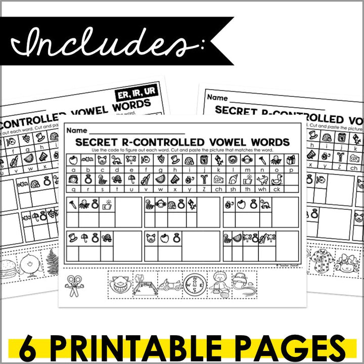 R-Controlled Vowels Secret Words | Phonemic Awareness Activity - Teacher Jeanell