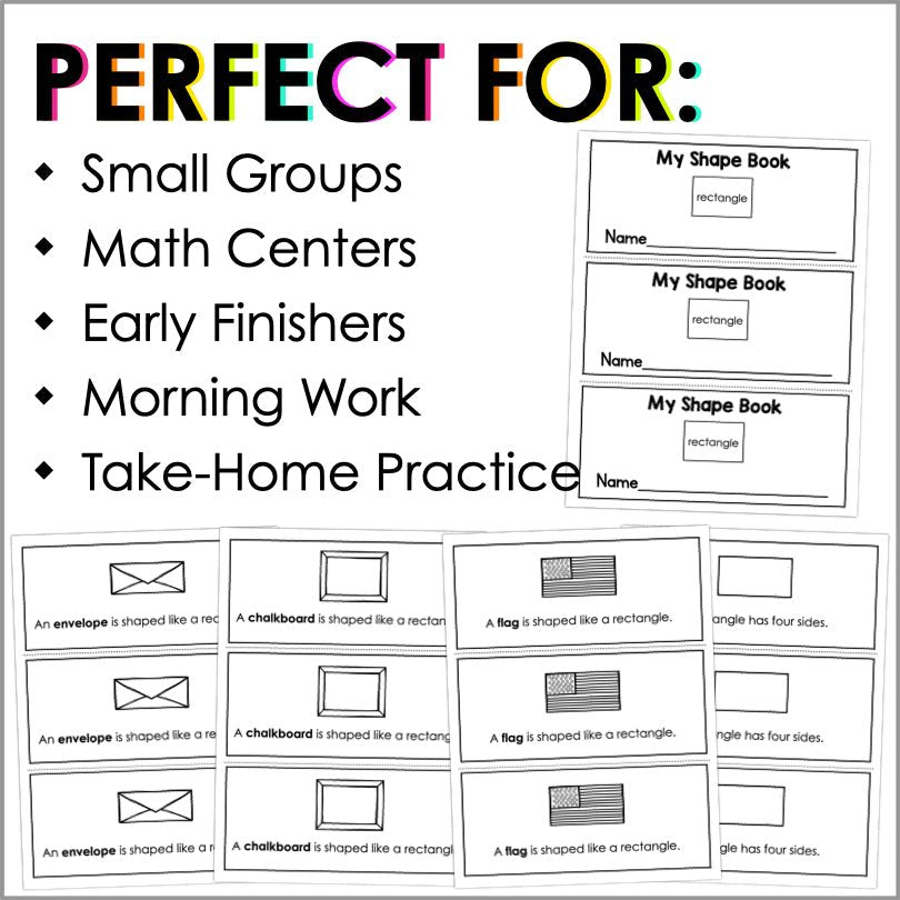 Rectangle | 2D Shapes Worksheets | Shape Recognition - Teacher Jeanell