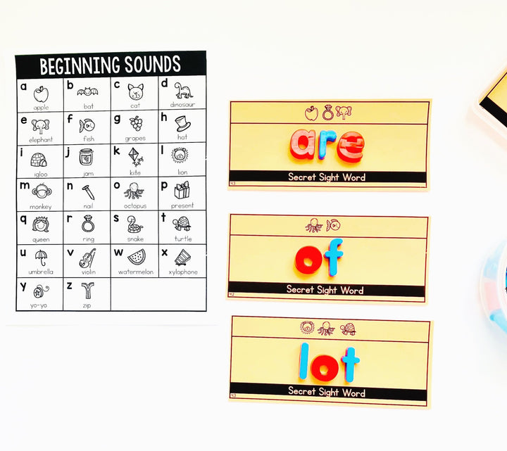 Secret Sight Words Task Cards | HMH Into Reading Kindergarten Modules 1-9 - Teacher Jeanell