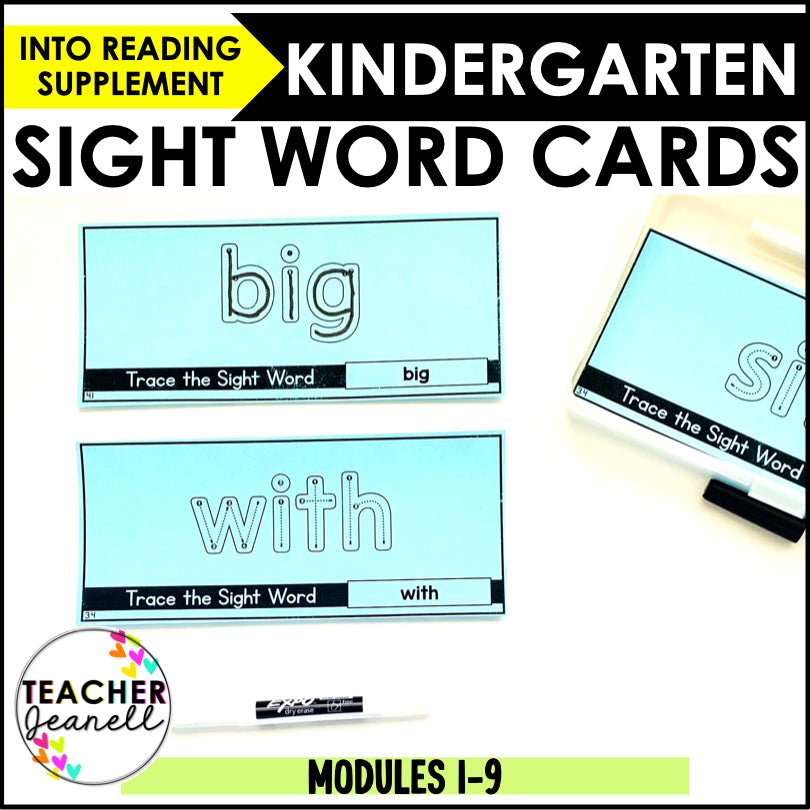 Sight Word Tracing Cards | HMH Into Reading Kindergarten Modules 1-9 Supplement - Teacher Jeanell