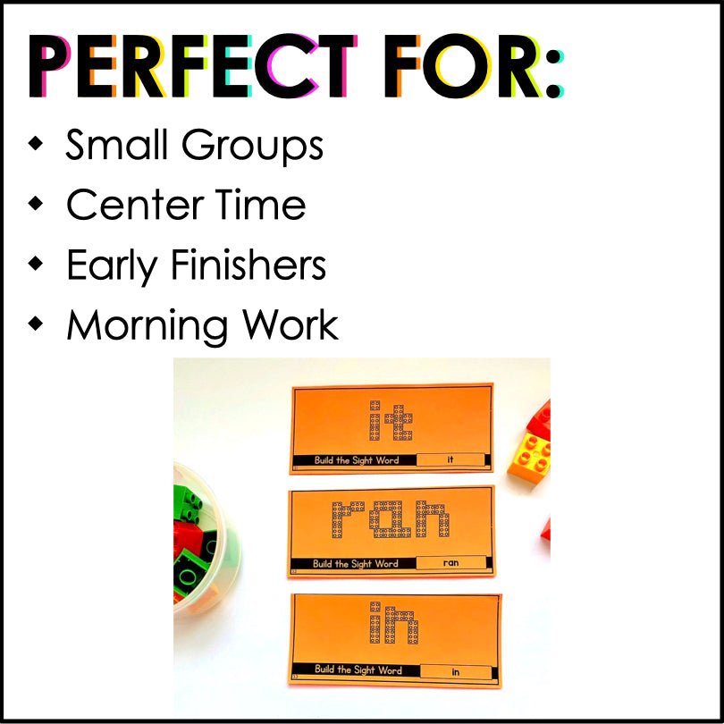 Sight Words Building Blocks Task Cards | HMH Into Reading Kindergarten Modules 1-9 Supplement - Teacher Jeanell