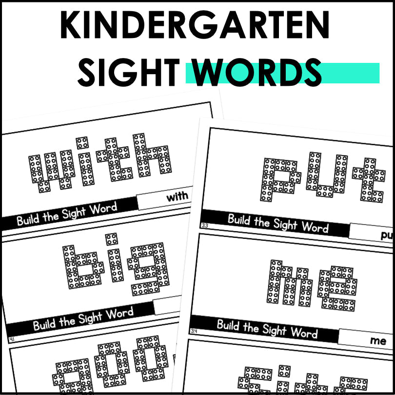 Sight Words Building Blocks Task Cards | HMH Into Reading Kindergarten Modules 1-9 Supplement - Teacher Jeanell