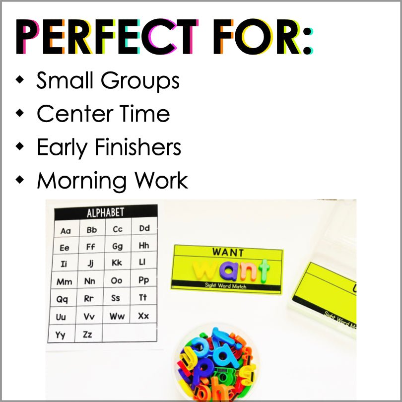 Sight Words Magnetic Letters Task Cards | HMH Into Reading Kindergarten Modules 1-9 Supplement - Teacher Jeanell