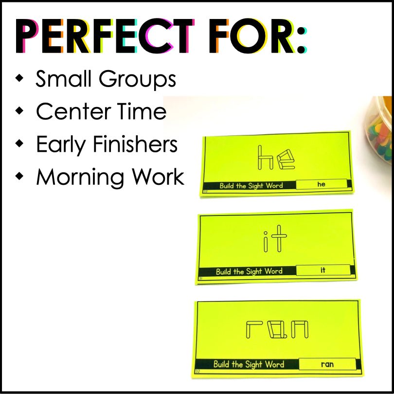 Sight Words Popsicle Sticks Task Cards | HMH Into Reading Kindergarten Modules 1-9 Supplement - Teacher Jeanell