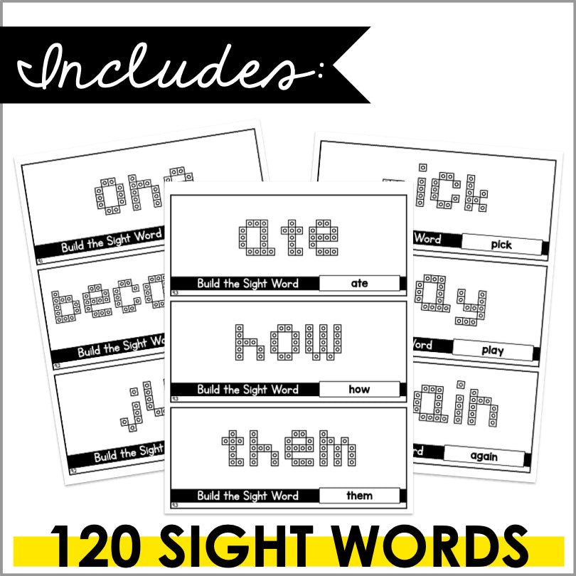 Sight Words Snap Cubes Task Cards | HMH Into Reading Kindergarten Modules 1-9 Supplement - Teacher Jeanell