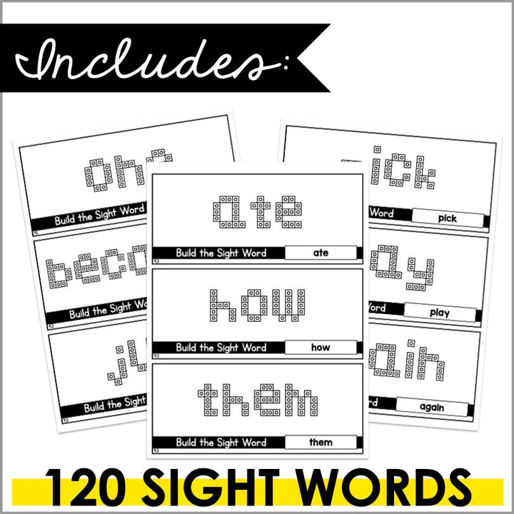 Sight Words Snap Cubes Task Cards | HMH Into Reading Kindergarten Modules 1-9 Supplement - Teacher Jeanell