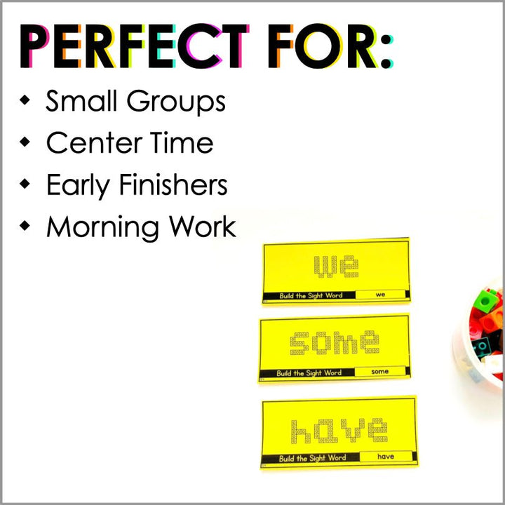 Sight Words Snap Cubes Task Cards | HMH Into Reading Kindergarten Modules 1-9 Supplement - Teacher Jeanell