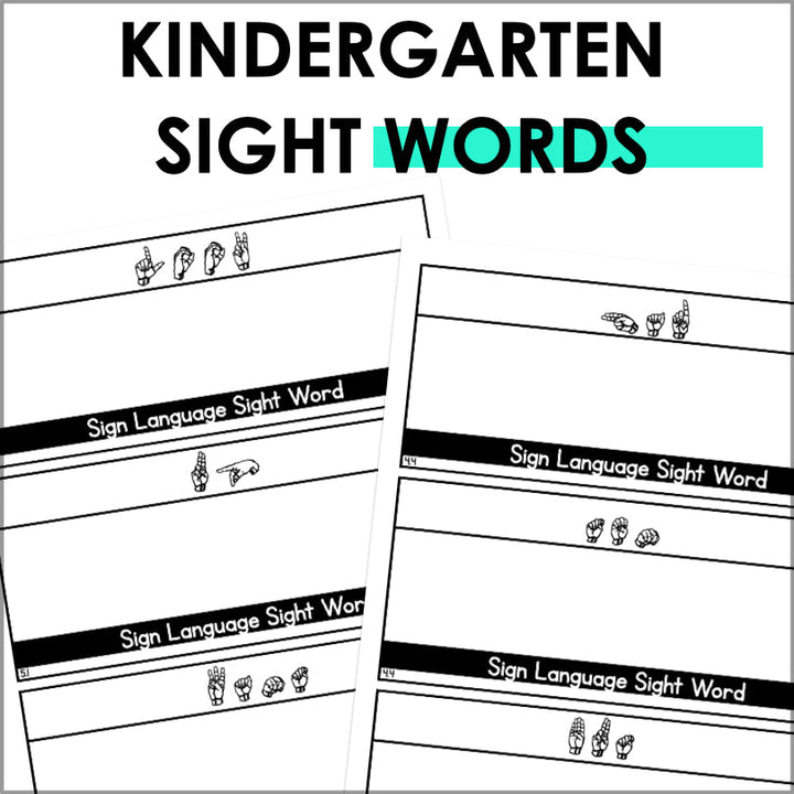 Sign Language Sight Words Task Cards | HMH Into Reading Kindergarten Modules 1-9 Supplement - Teacher Jeanell