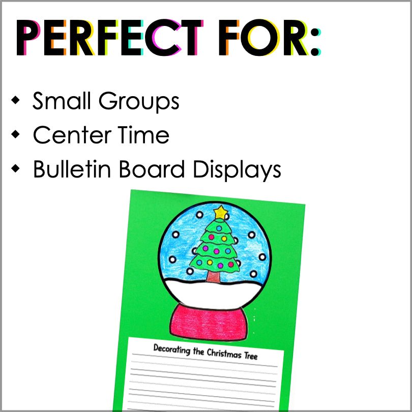 Snow Globe Craft and Writing Activity for Kids - Christmas Bulletin Board Display - Teacher Jeanell