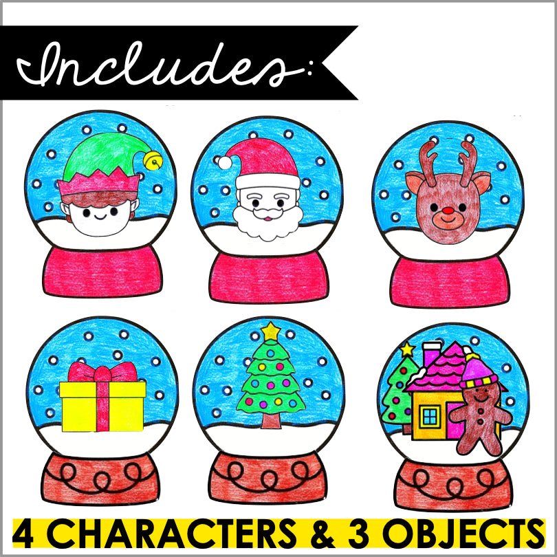 Snow Globe Craft and Writing Activity for Kids - Christmas Bulletin Board Display - Teacher Jeanell