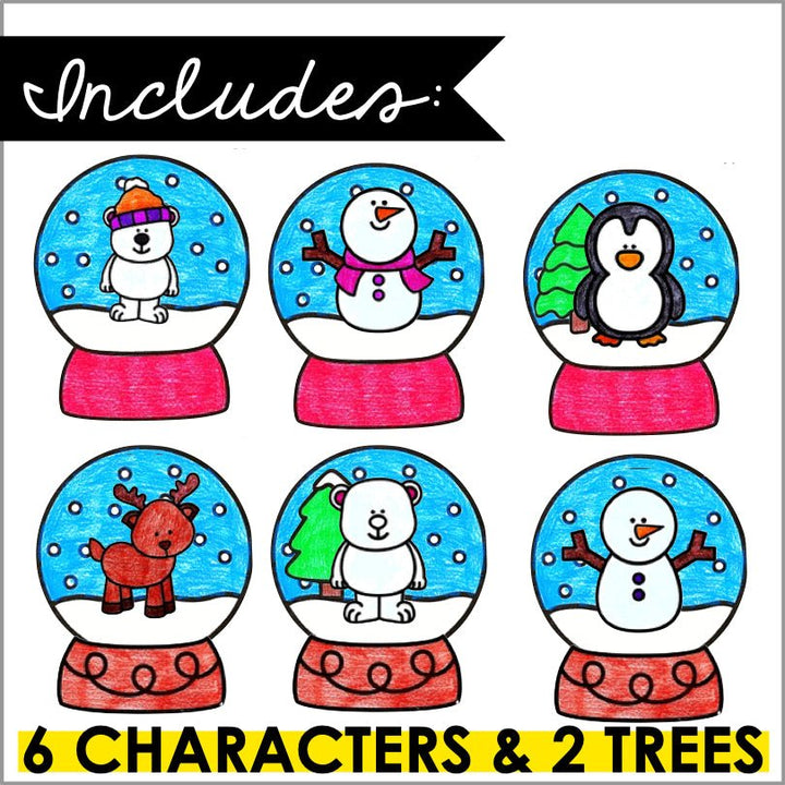 Snow Globe Craft and Writing Activity for Kids - Winter Bulletin Board Display - Teacher Jeanell