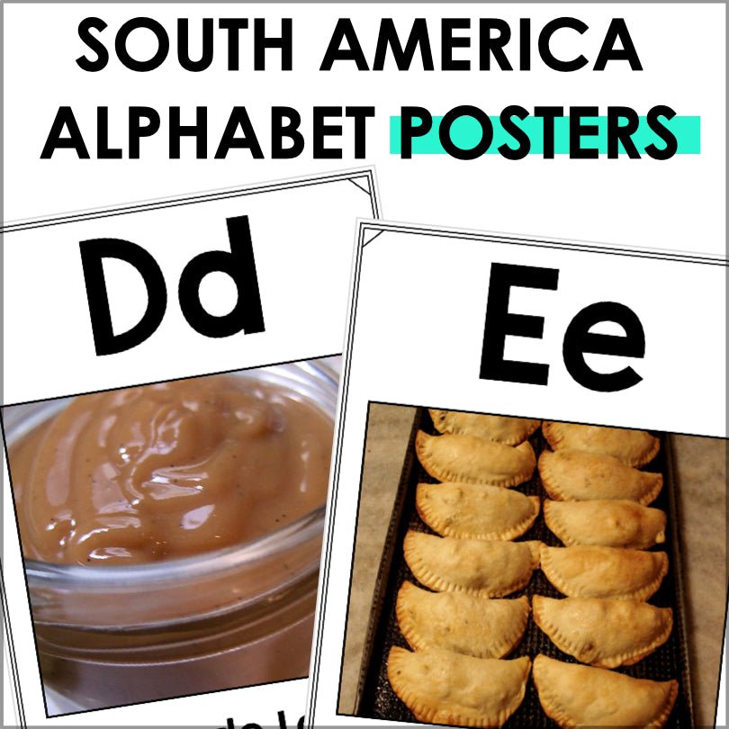 South America Alphabet Posters | ABC Posters with Real Pictures - Teacher Jeanell