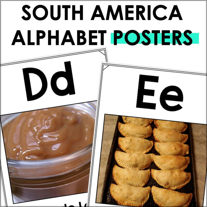 South America Alphabet Posters | ABC Posters with Real Pictures - Teacher Jeanell