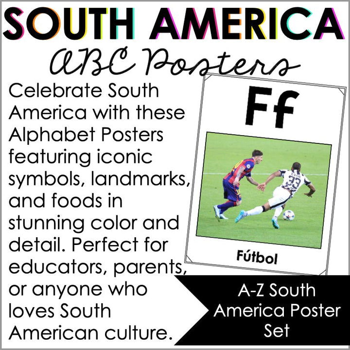 South America Alphabet Posters | ABC Posters with Real Pictures - Teacher Jeanell