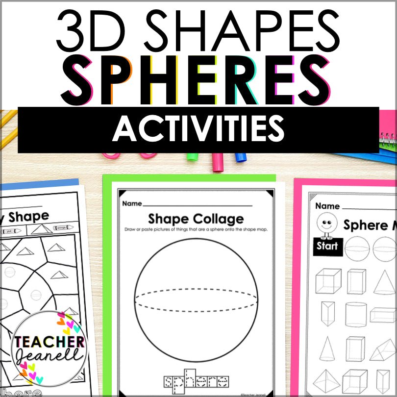 Sphere - 3D Shapes Worksheets - Shape Recognition – Teacher Jeanell for Free Printable 3d Shapes Worksheets For Kindergarten
