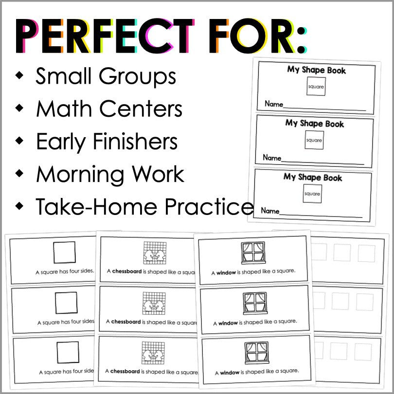 Square | 2D Shapes Worksheets | Shape Recognition - Teacher Jeanell