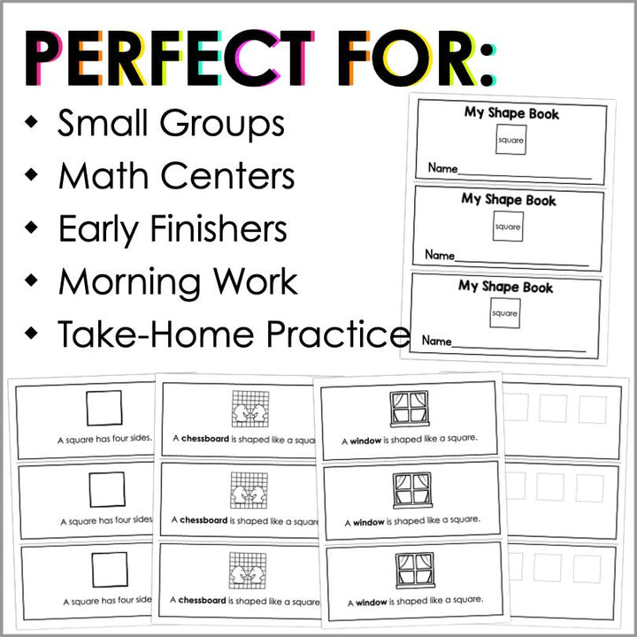 Square | 2D Shapes Worksheets | Shape Recognition - Teacher Jeanell
