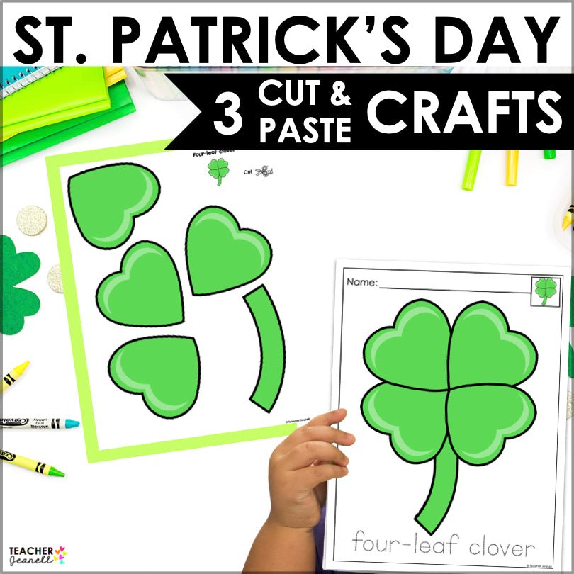 St. Patrick's Day Cut and Paste Crafts for Kids Fun Classroom ...