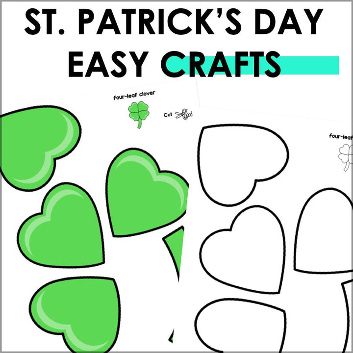 St. Patrick's Day Crafts for Kids - St. Patty's Day Cut and Paste Easy Crafts for Kids - Teacher Jeanell