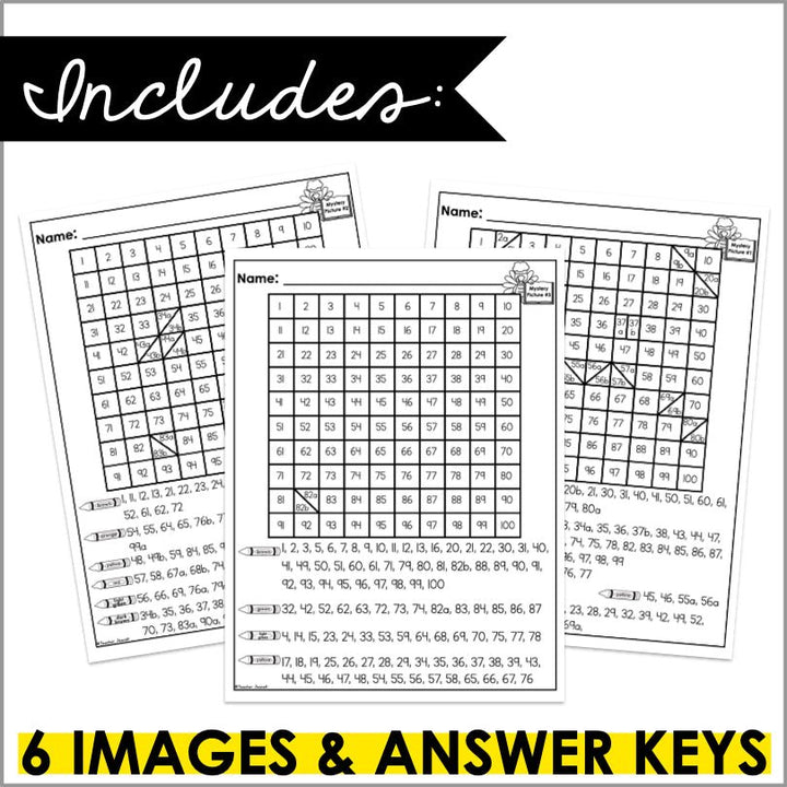 Thanksgiving Mystery Picture Hundreds Chart - Thanksgiving Math - Teacher Jeanell