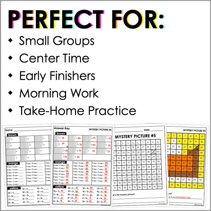 Thanksgiving Place Value Mystery Picture | Thanksgiving Math - Teacher Jeanell