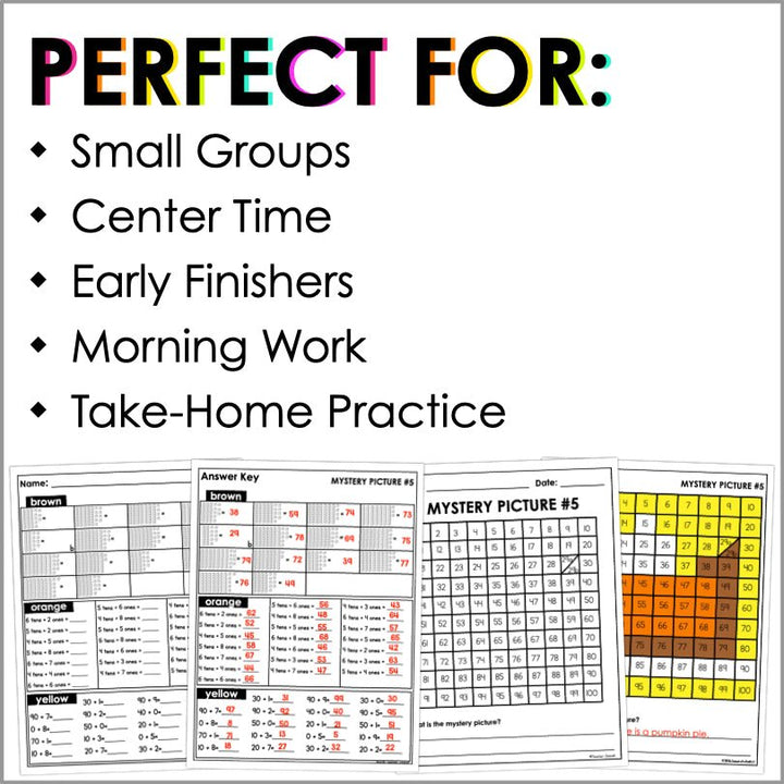 Thanksgiving Place Value Mystery Picture | Thanksgiving Math - Teacher Jeanell