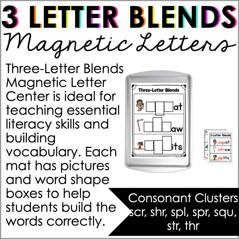 Three-Letter Blends Magnetic Letter Activities - Teacher Jeanell