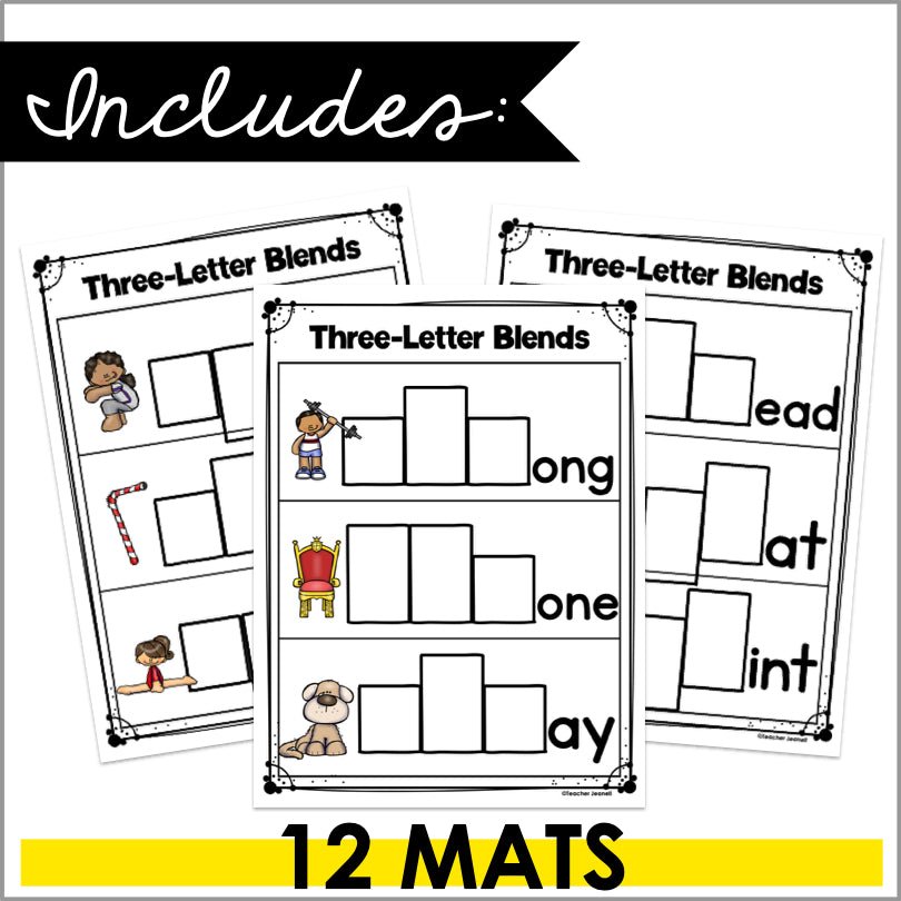 Three-Letter Blends Magnetic Letter Activities - Teacher Jeanell